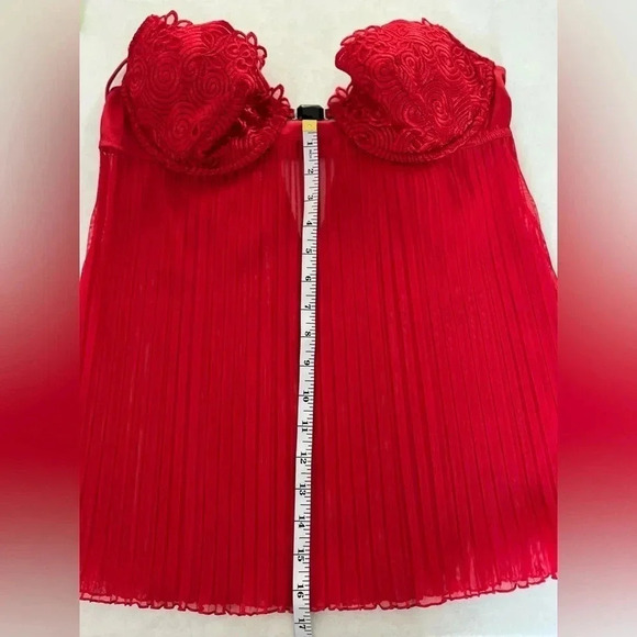 La SENZA/ 💰2 FOR $10💰 Babydoll lingerie/ Deep red with black  jewel/ Size US XL - Picture 12 of 12